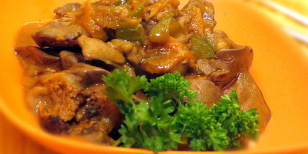 Рецепт куриная печень с солеными огурцами в мв-скороварке