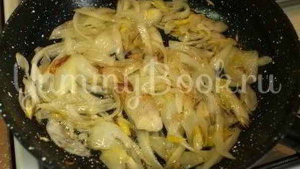 куриная печень с яблоками