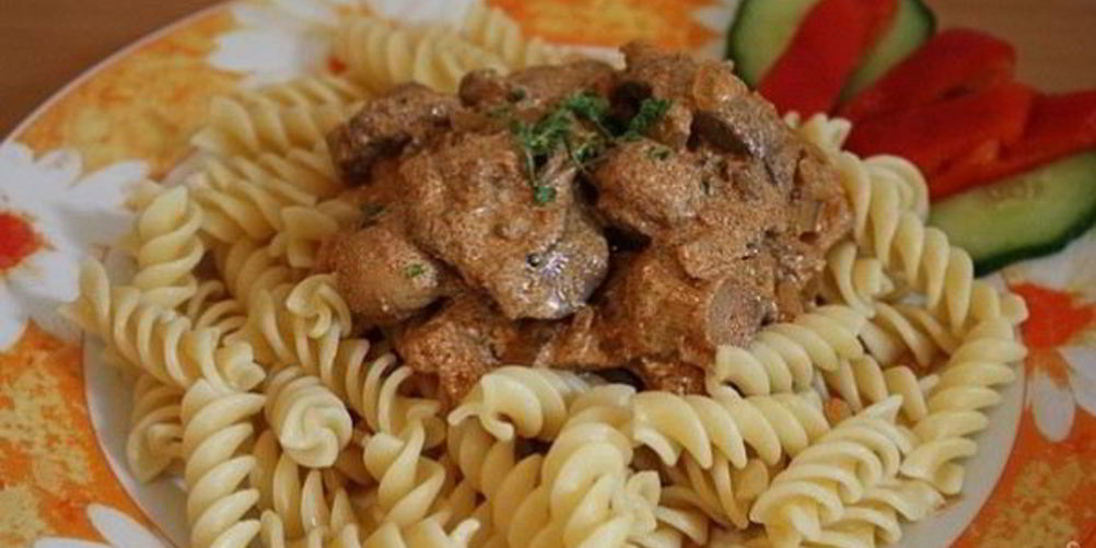 Рецепт куриная печень в сметане