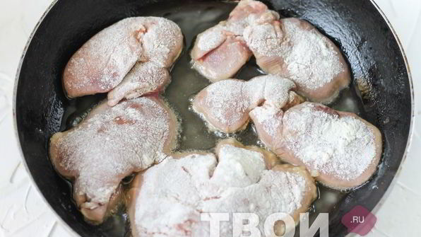 куриная печень, жареная с луком