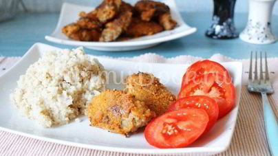 Куриная печень, жареная в панировочных сухарях