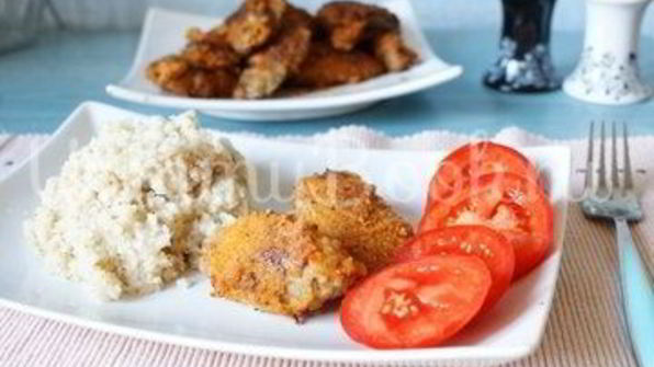 куриная печень, жареная в панировочных сухарях