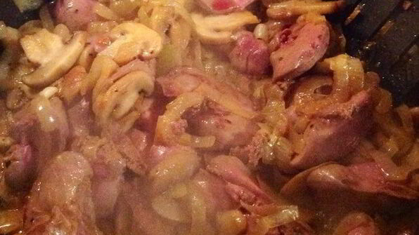 куриная печенка под сырной корочкой