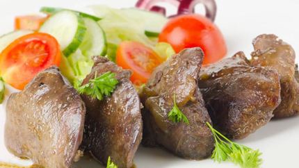 Печень говяжья отварная