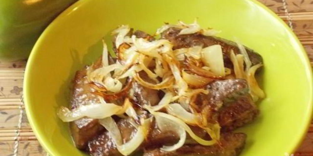 Рецепт печень говяжья с луком