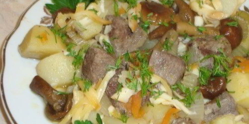 Рецепт печень говяжья тушеная