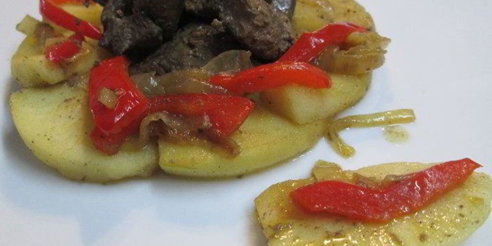 Рецепт печень индейки с яблоками