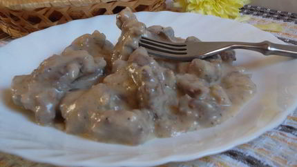 Печень куриная в сметане