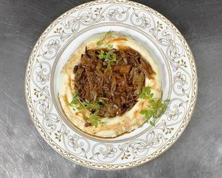 Печень по-венециански c пюре