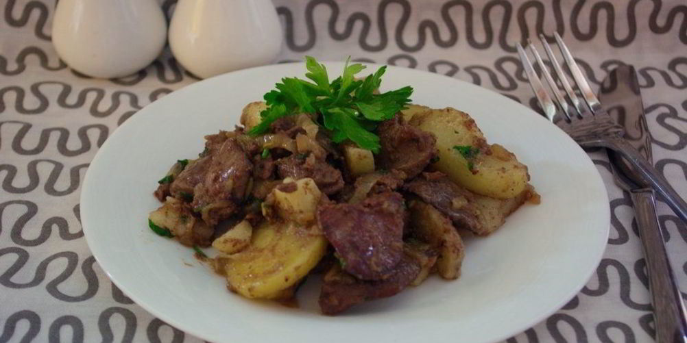 Рецепт печень с картошкой