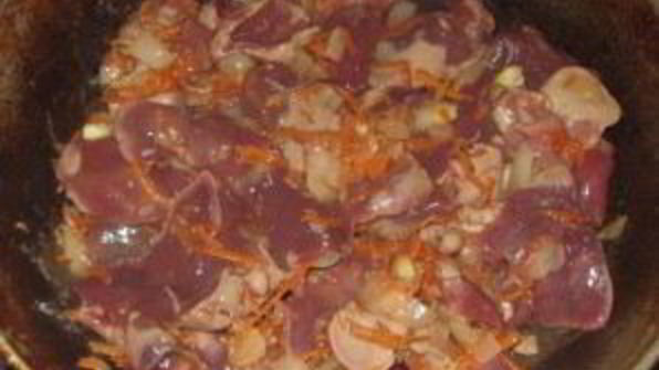 печень с макаронами