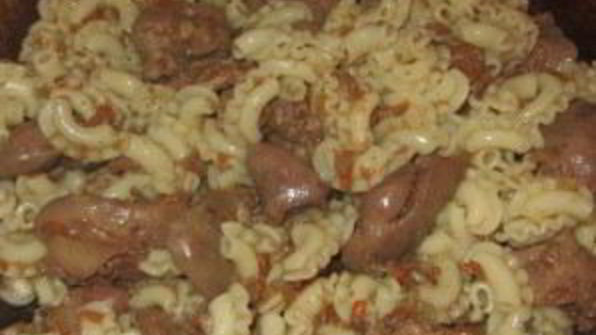 печень с макаронами