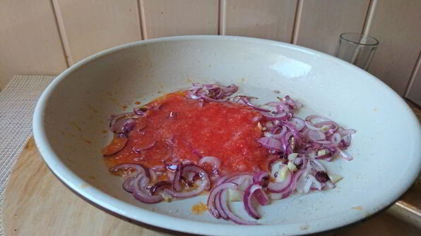 печень с овощным пюре