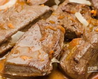 Печень свиная в духовке