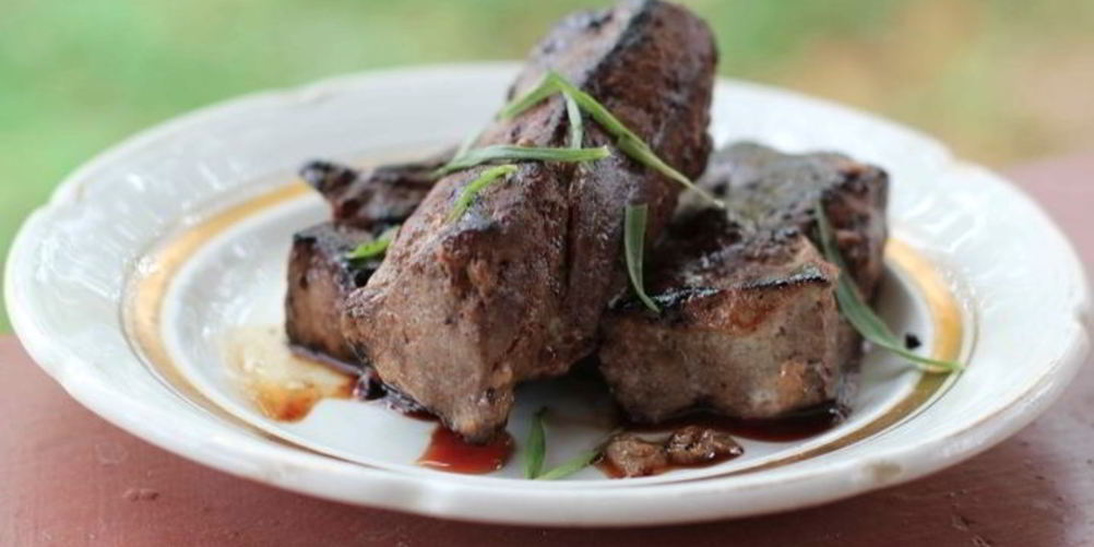 Рецепт печень в абрикосовой глазури