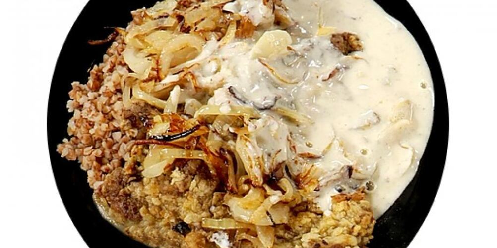 Рецепт печенка с гречкой