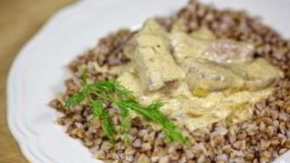 печенка с подливкой