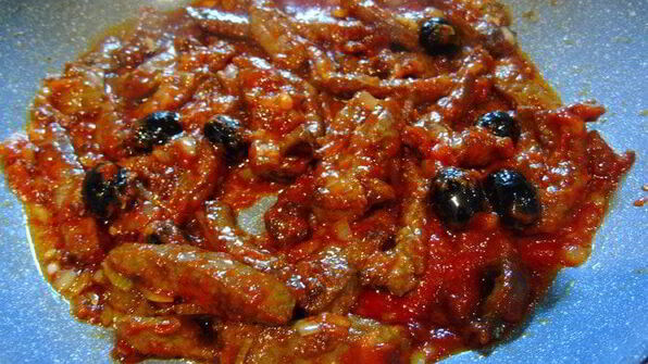 печенка в пикантном соусе