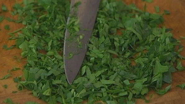 телячья печень со шпинатом