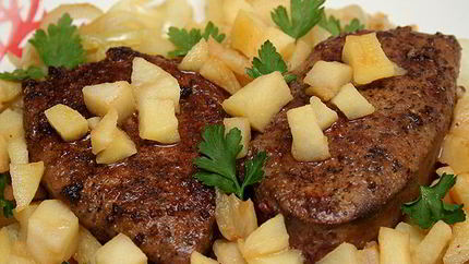 Телячья печенка по-берлински