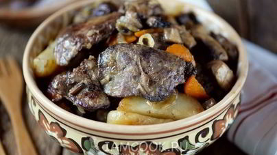 Жареная картошка с печенью