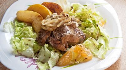 Жареная на сковороде утиная печень