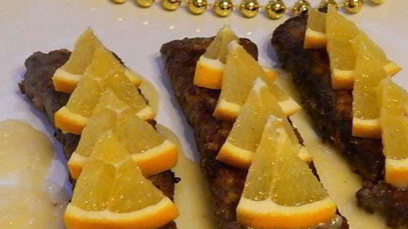 жареная печень с апельсинами