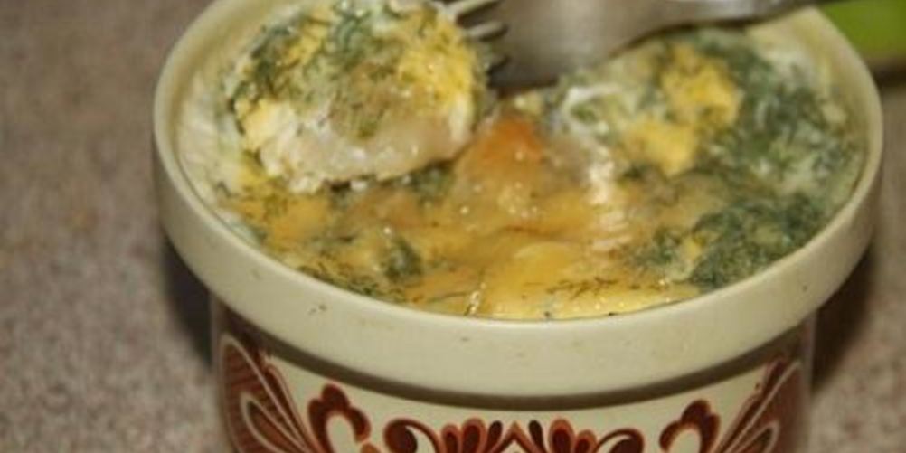 Рецепт пельмени в горшочке