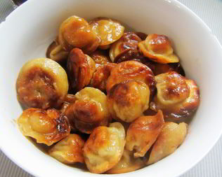 Жареные пельмени