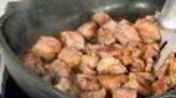 азербайджанский плов с бараниной, тыквой и каштанами