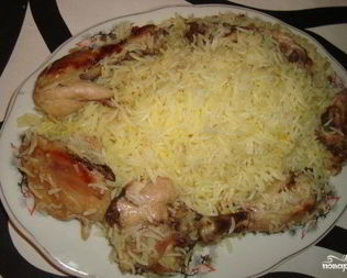 Азербайджанский плов с курицей
