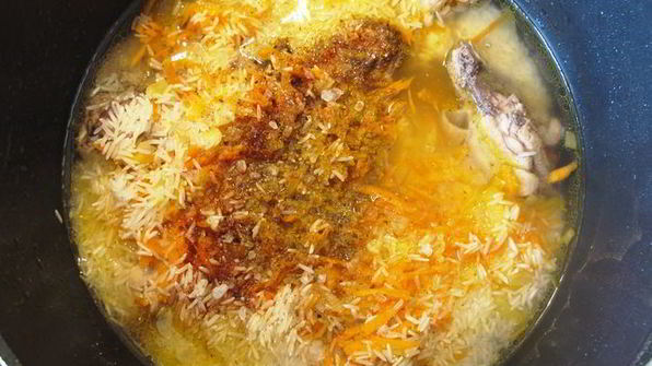 быстрый плов с курицей