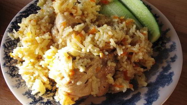 быстрый плов с курицей