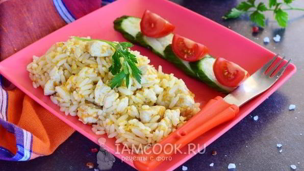 детский плов с курицей