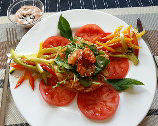 Имбирный плов с креветками