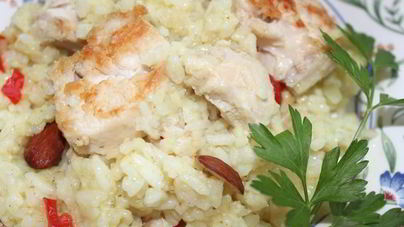 Китайский остро-сладкий плов из курятины