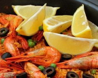 Паэлья с креветками