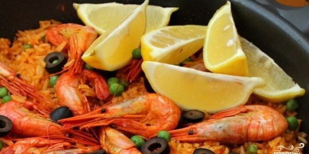 Рецепт паэлья с креветками