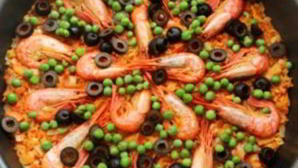 паэлья с креветками