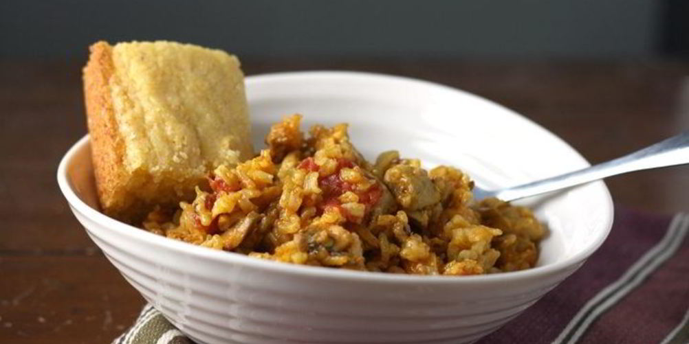 Рецепт паэлья с курицей и грибами