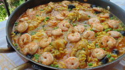 Паэлья в стиле Море и Земля