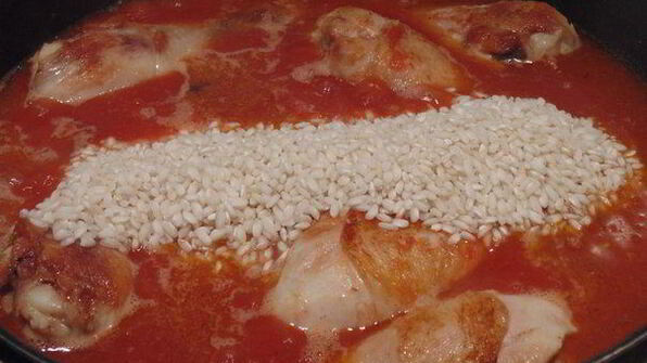 паэлья в стиле море и земля