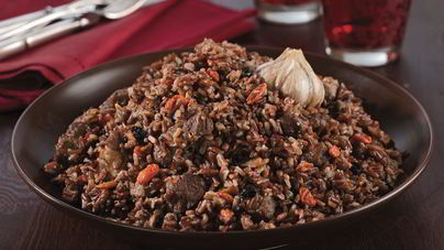 Плов из баранины с ягодами годжи