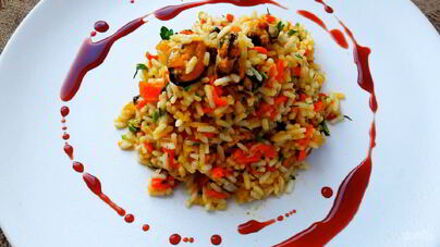 Плов из мидий