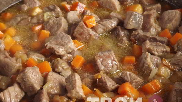 плов из пшеницы с говядиной