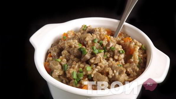 плов из пшеницы с говядиной