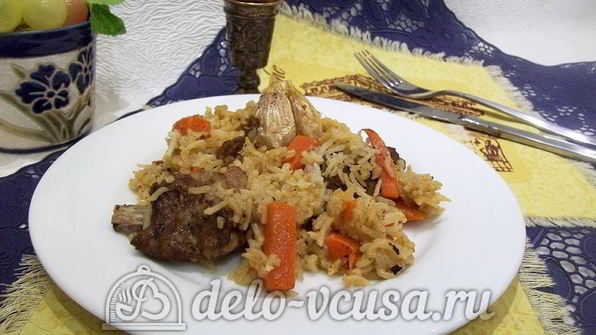 плов по-домашнему со свиными ребрами