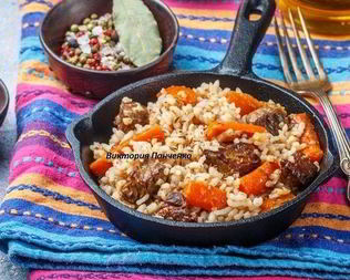 Плов с говядиной и рисом Девзира