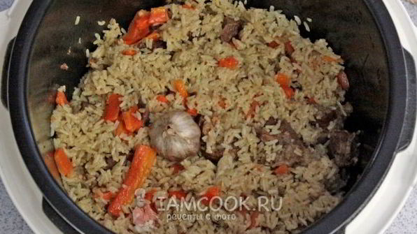 плов с говядиной в мультиварке