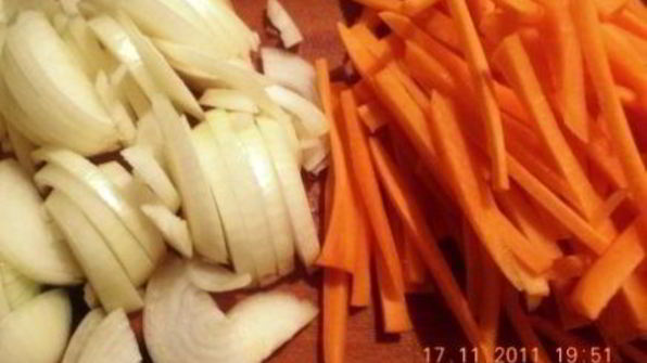 плов с грибами и куриными сердечками